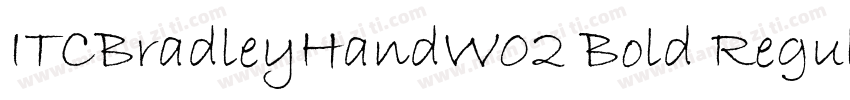 ITCBradleyHandW02 Bold Regular字体转换